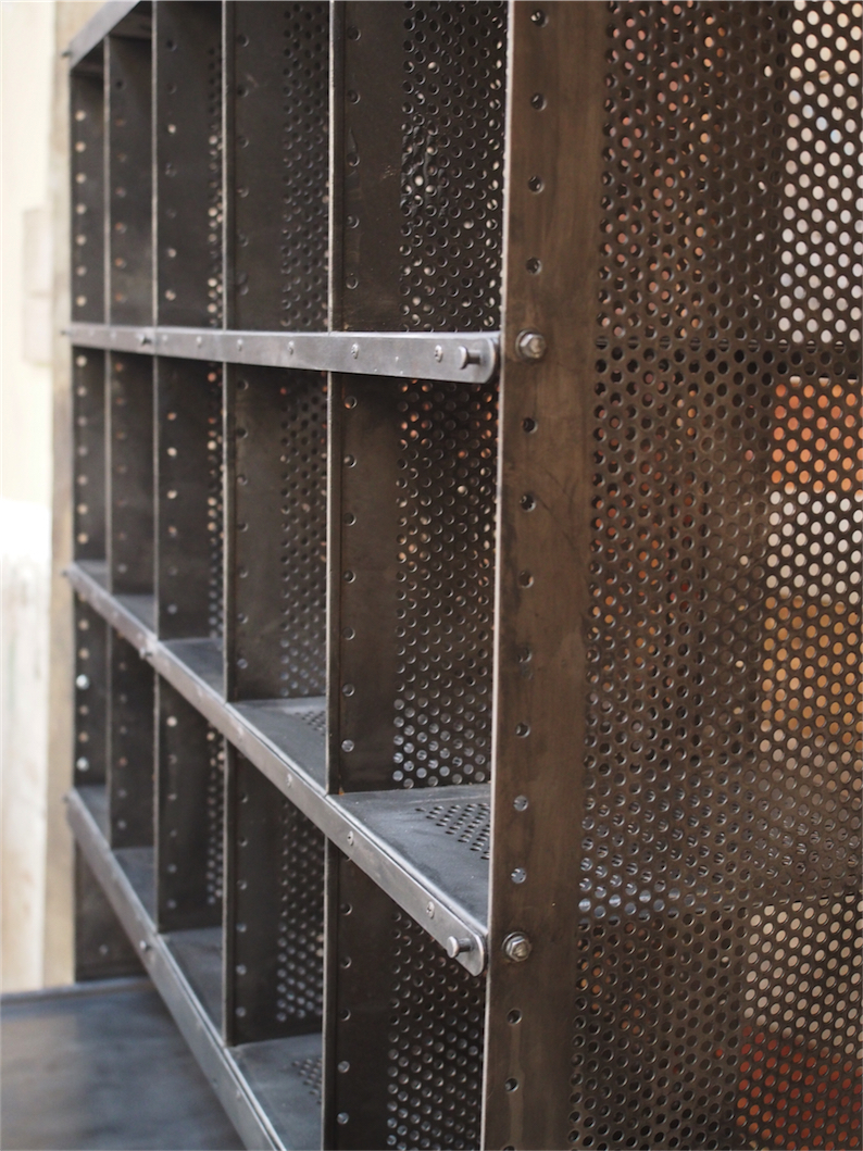 Meuble metier grand bureau tri postal industriel atelier loft – Image 9