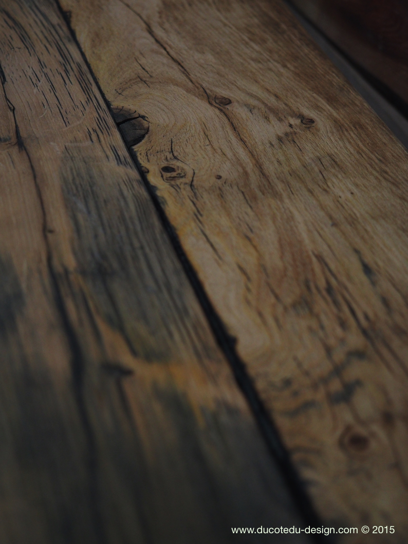 ancien grand meuble 12 casiers industriel strafor plateauchene massif – Image 9