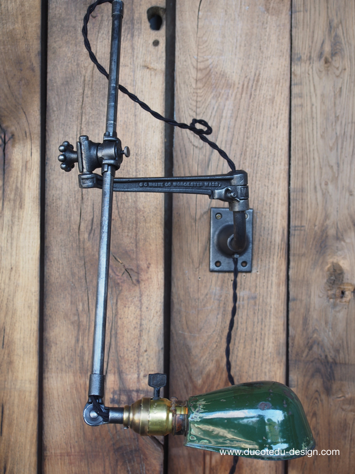 Rare Lampe OC White Industrielle fixation murale applique la lampe de reference a new york dans les loft – Image 2