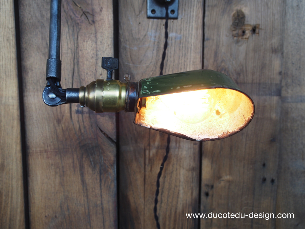 Rare Lampe OC White Industrielle fixation murale applique la lampe de reference a new york dans les loft – Image 7