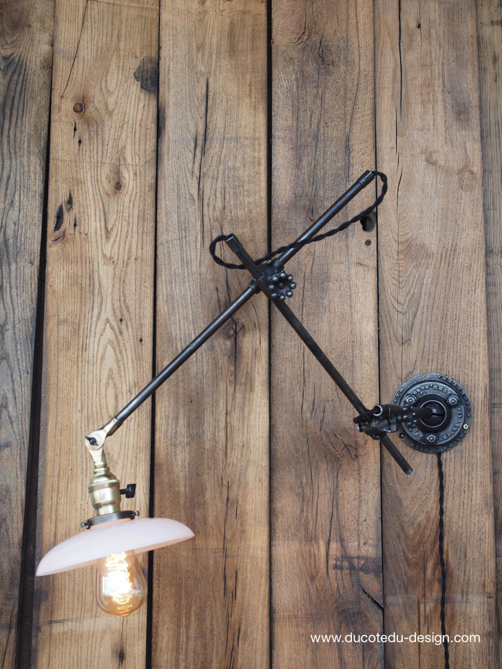 Rare Lampe OC White Industrielle fixation murale applique la lampe de reference a new york dans les loft – Image 3