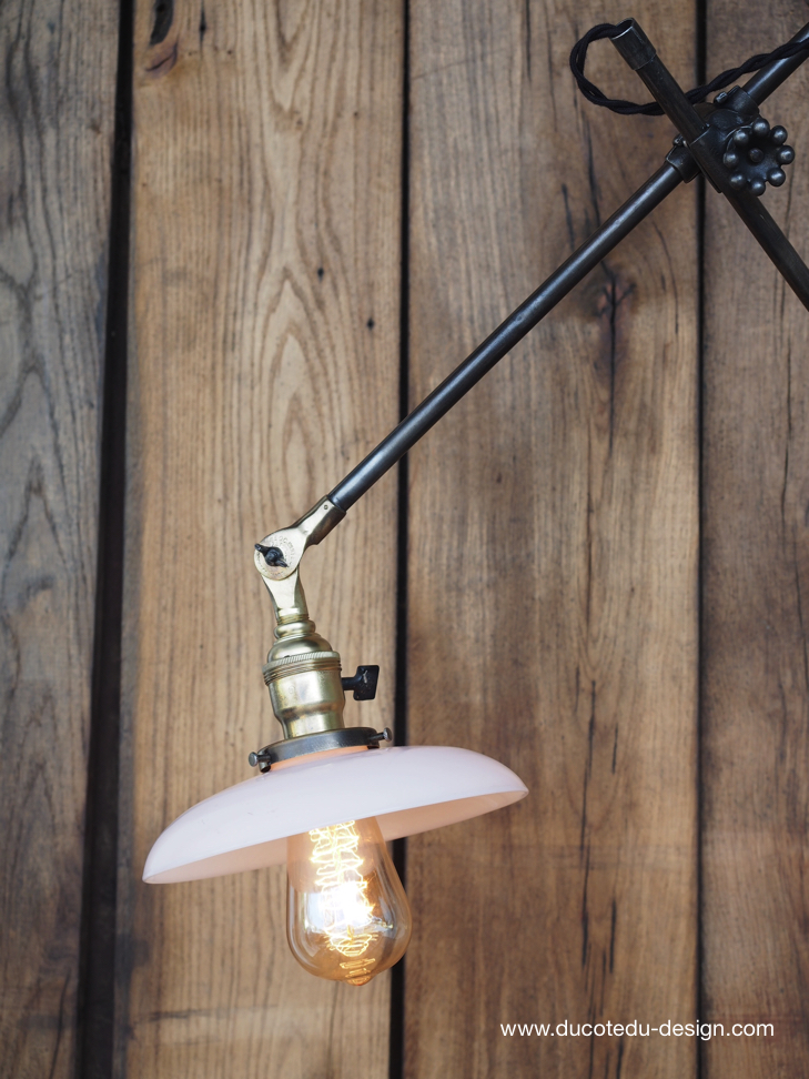 Rare Lampe OC White Industrielle fixation murale applique la lampe de reference a new york dans les loft – Image 11