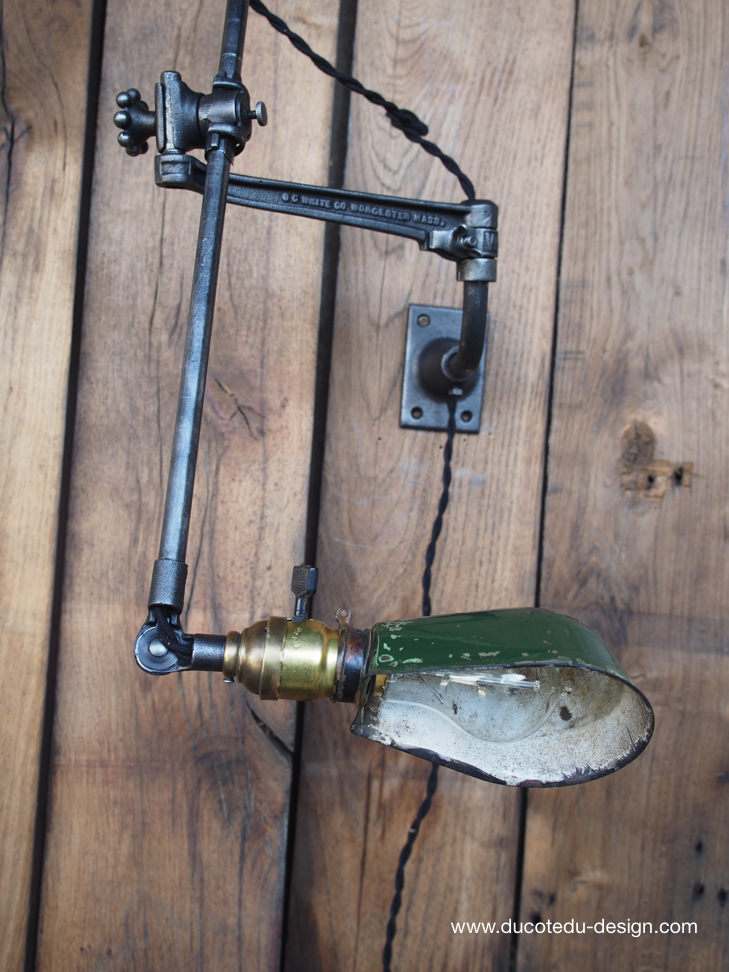 Rare Lampe OC White Industrielle fixation murale applique la lampe de reference a new york dans les loft – Image 8