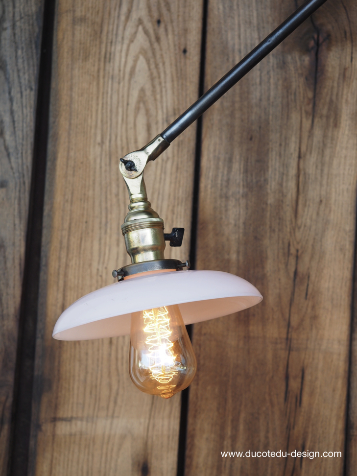 Rare Lampe OC White Industrielle fixation murale applique la lampe de reference a new york dans les loft – Image 12