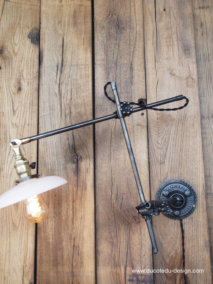 Rare Lampe OC White Industrielle fixation murale applique la lampe de reference a new york dans les loft – Image 16