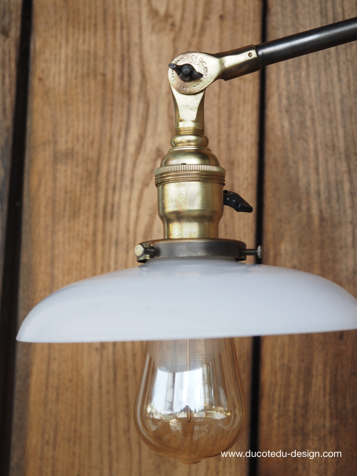 Rare Lampe OC White Industrielle fixation murale applique la lampe de reference a new york dans les loft – Image 18