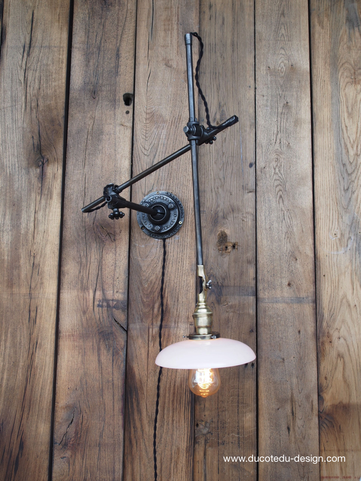 Rare Lampe OC White Industrielle fixation murale applique la lampe de reference a new york dans les loft – Image 20