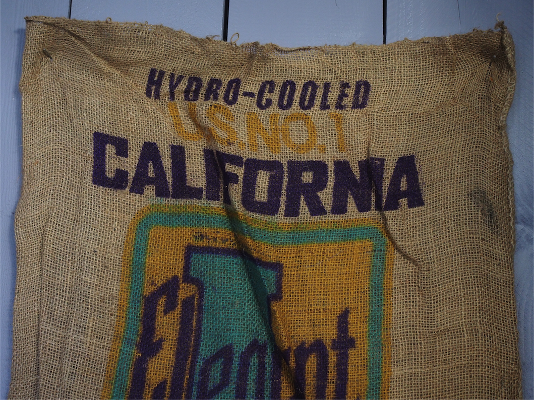 Ancien sac à pomme de terre americain, déco vintage USA – Image 2