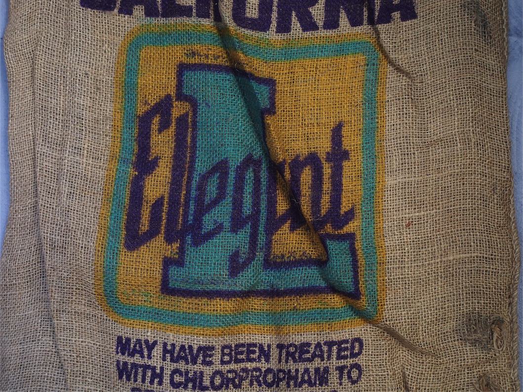 Ancien sac à pomme de terre americain, déco vintage USA – Image 3