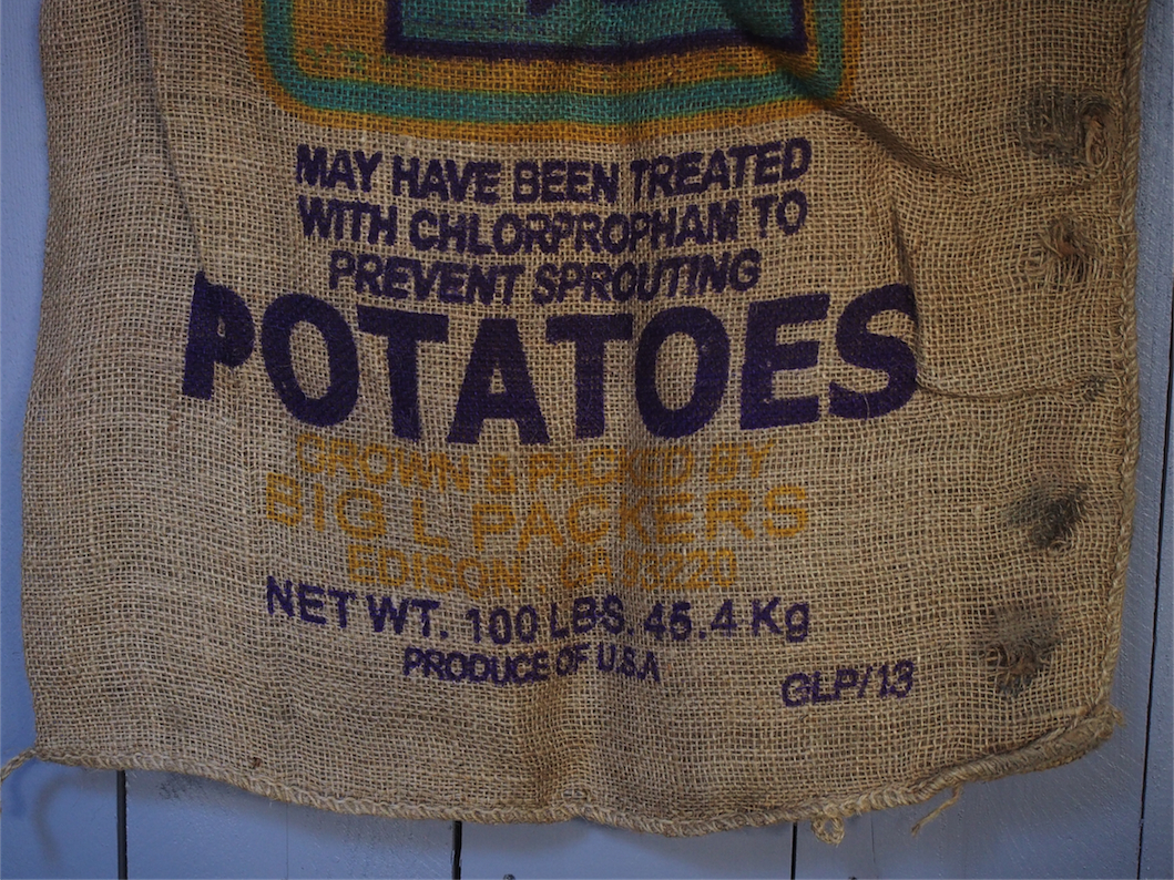 Ancien sac à pomme de terre americain, déco vintage USA – Image 4