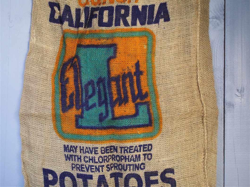 Ancien sac à pomme de terre americain, déco vintage USA – Image 3