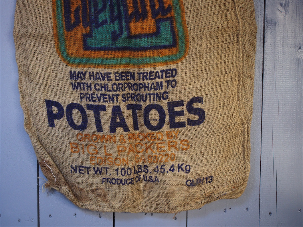 Ancien sac à pomme de terre americain, déco vintage USA – Image 4