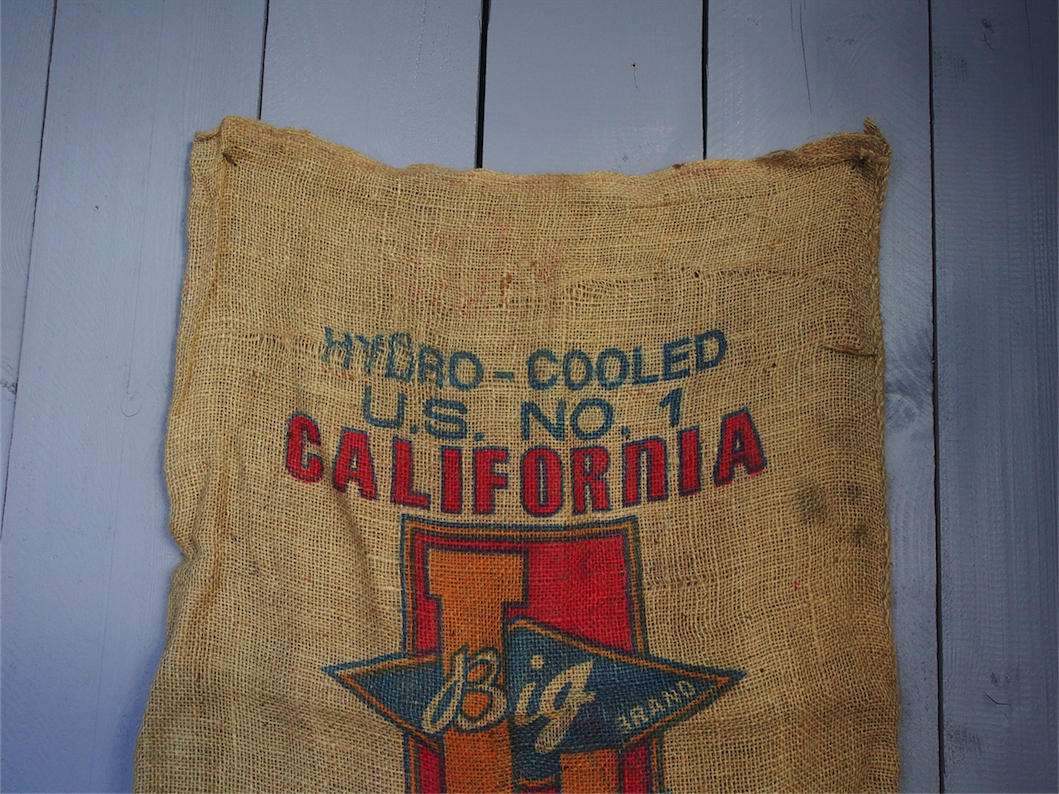 Ancien sac à pomme de terre americain, déco vintage USA – Image 2