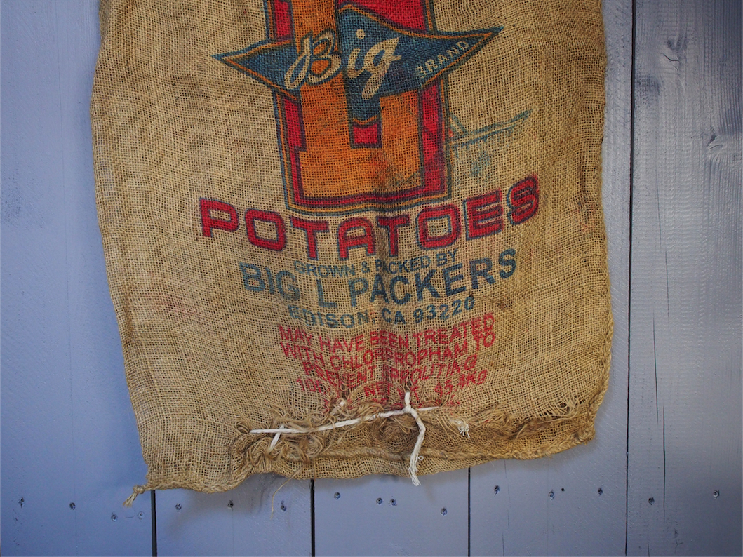 Ancien sac à pomme de terre americain, déco vintage USA – Image 4