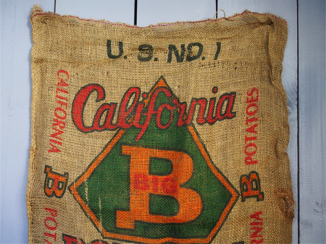 Ancien sac à pomme de terre americain, déco vintage USA – Image 2
