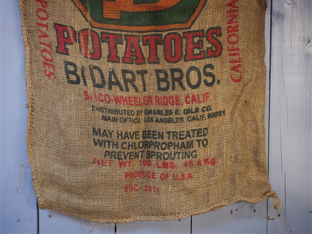 Ancien sac à pomme de terre americain, déco vintage USA – Image 4