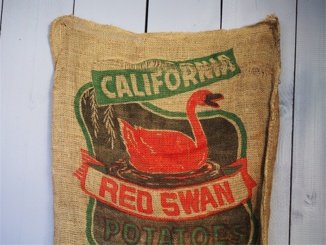Ancien sac à pomme de terre americain, déco vintage USA – Image 2