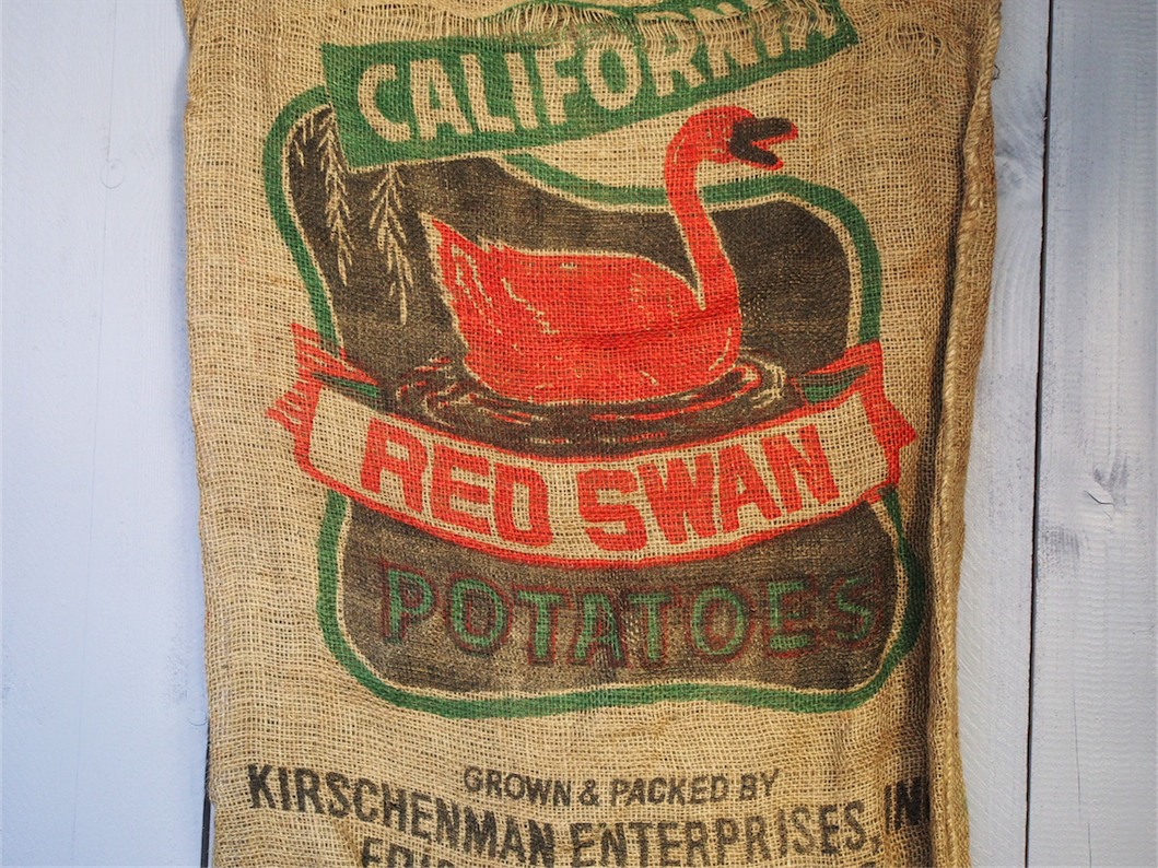 Ancien sac à pomme de terre americain, déco vintage USA – Image 3