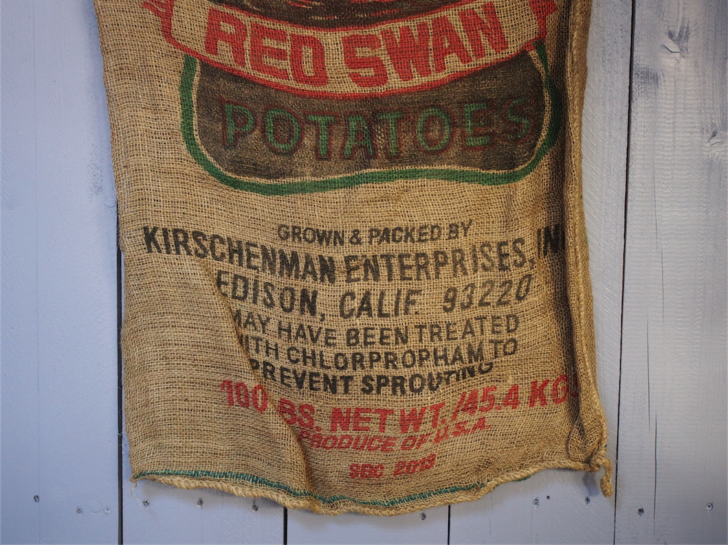 Ancien sac à pomme de terre americain, déco vintage USA – Image 4