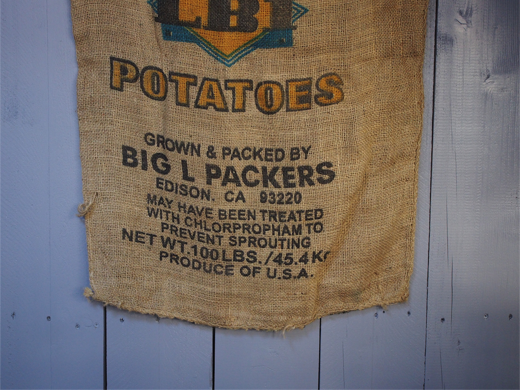 Ancien sac à pomme de terre americain, déco vintage USA – Image 4