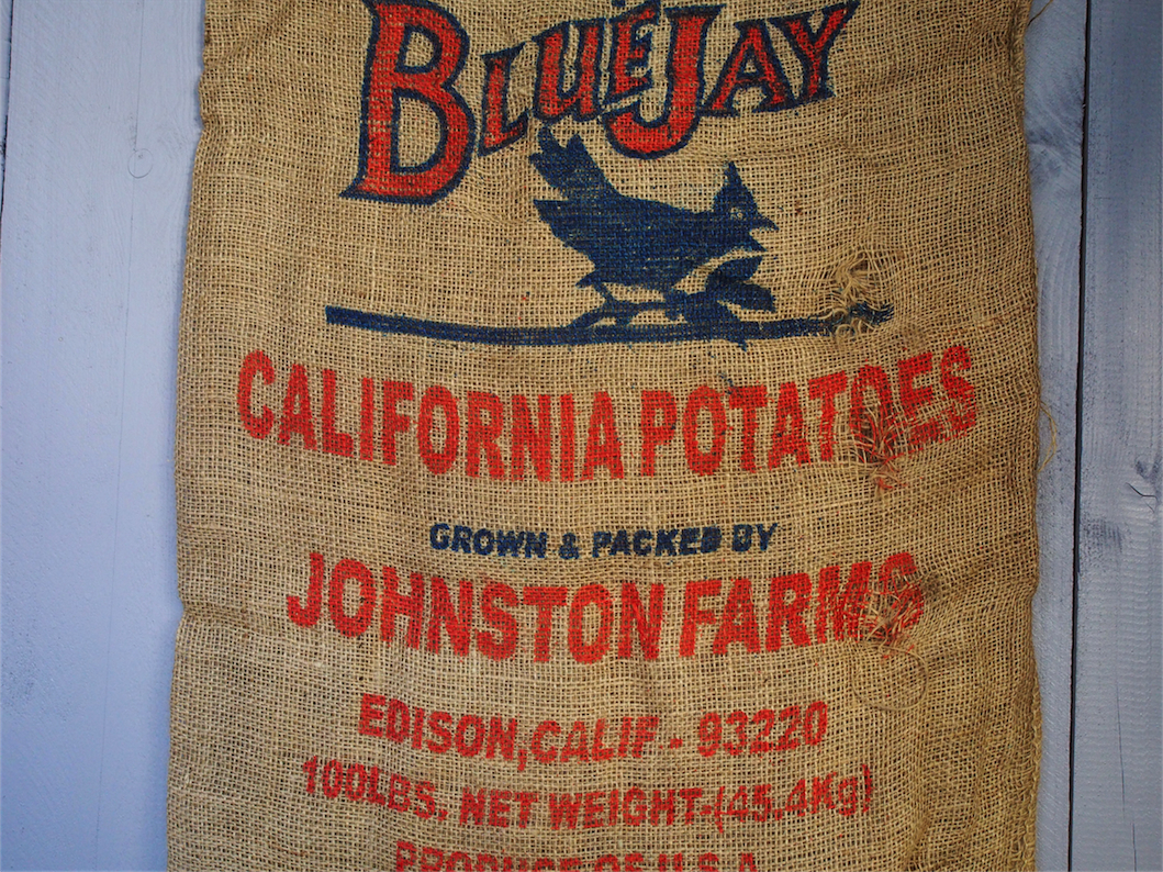 Ancien sac à pomme de terre americain, déco vintage USA – Image 3