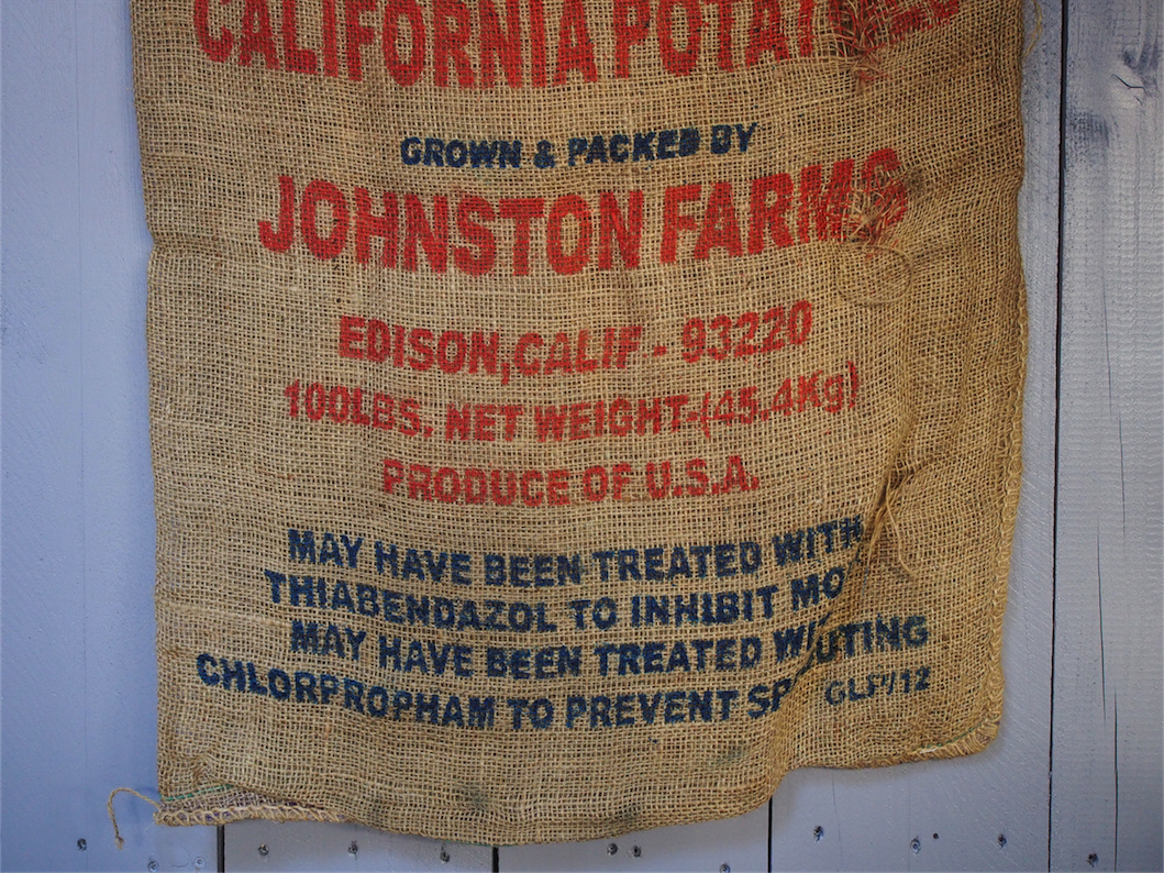 Ancien sac à pomme de terre americain, déco vintage USA – Image 4