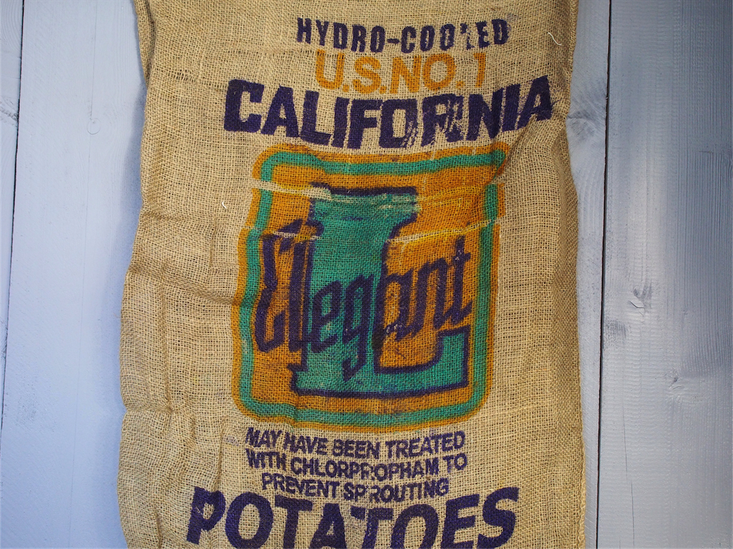Ancien sac à pomme de terre americain, déco vintage USA – Image 3