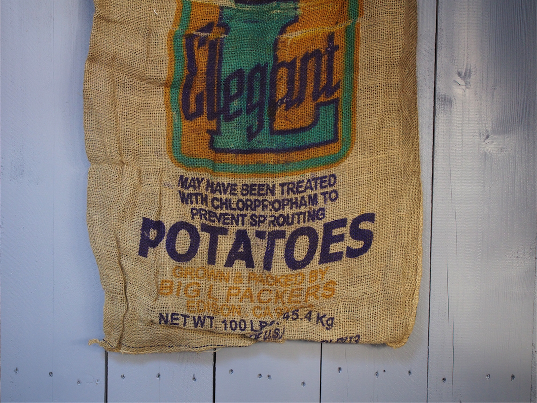 Ancien sac à pomme de terre americain, déco vintage USA – Image 4