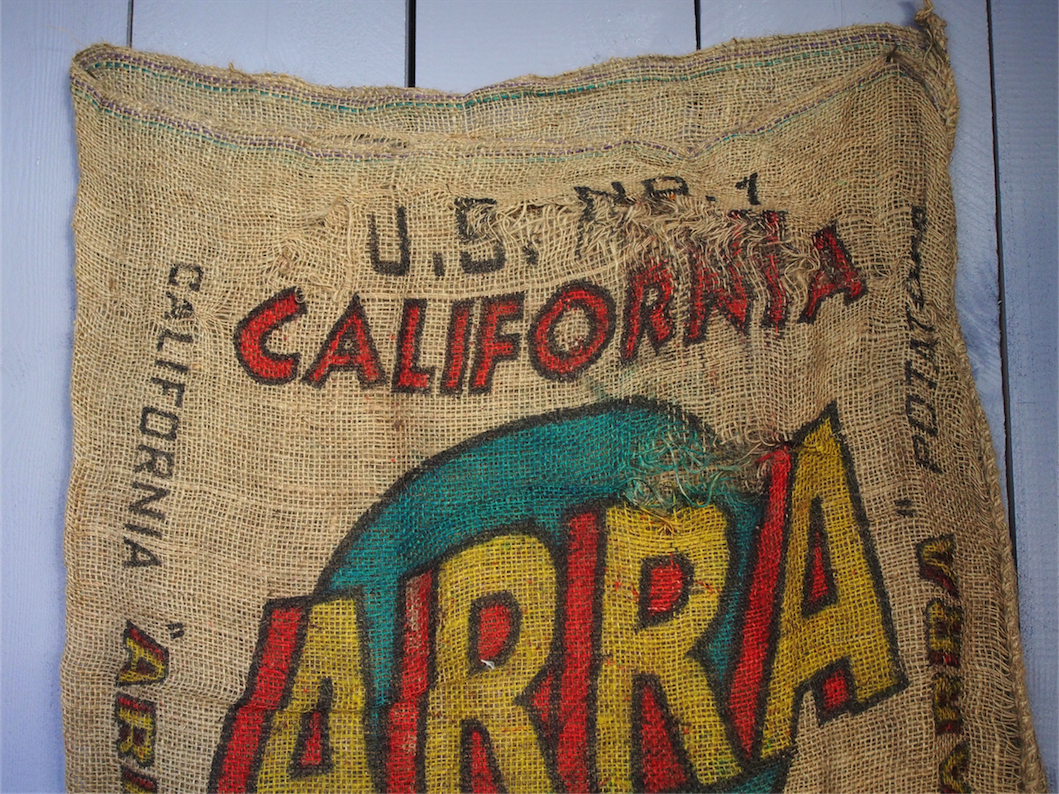 Ancien sac à pomme de terre americain, déco vintage USA – Image 2