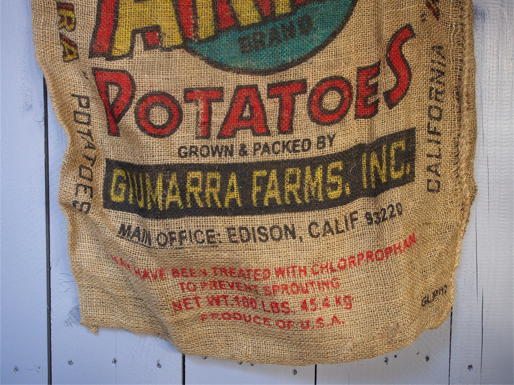 Ancien sac à pomme de terre americain, déco vintage USA – Image 4