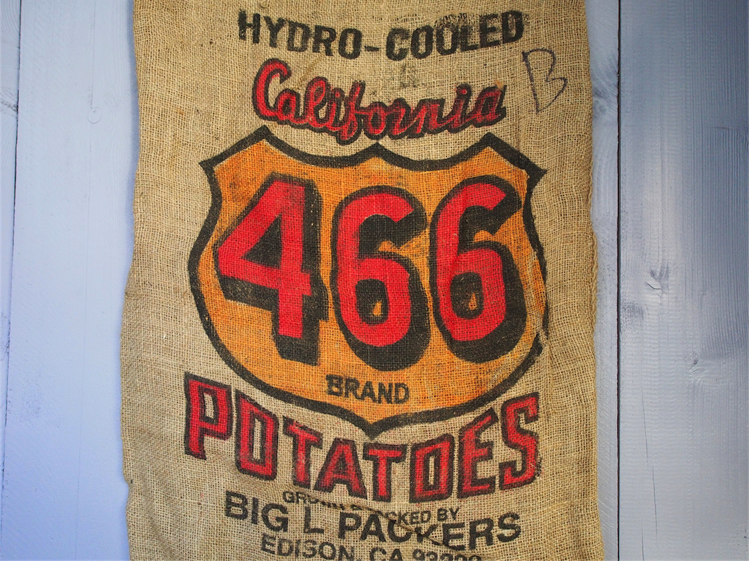 Ancien sac à pomme de terre americain, déco vintage USA – Image 3