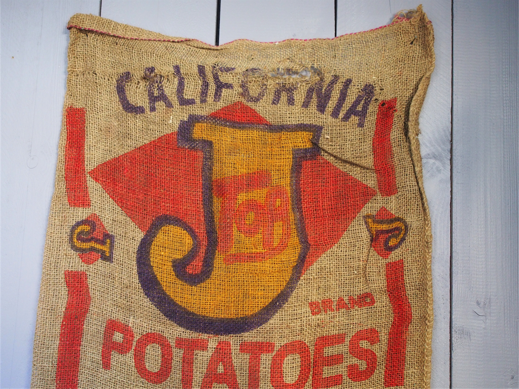 Ancien sac à pomme de terre americain, déco vintage USA – Image 2