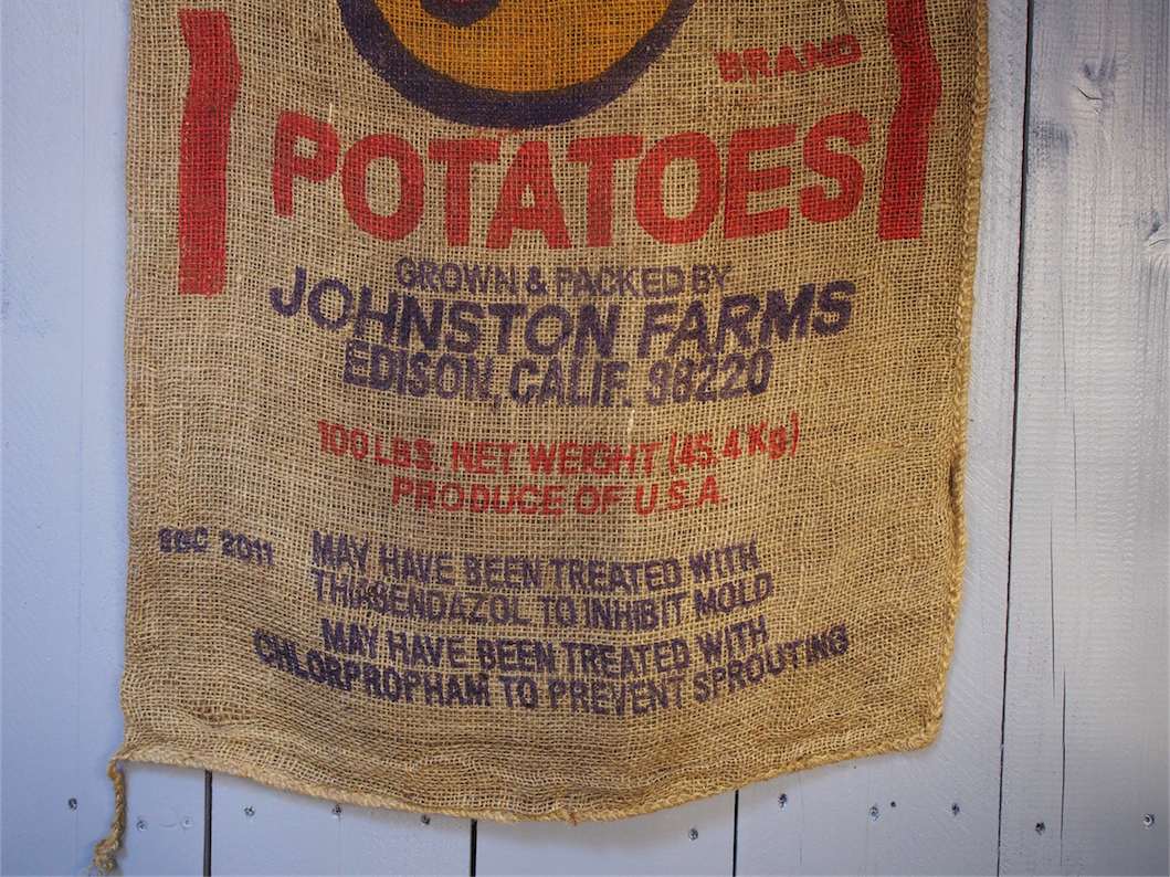 Ancien sac à pomme de terre americain, déco vintage USA – Image 3