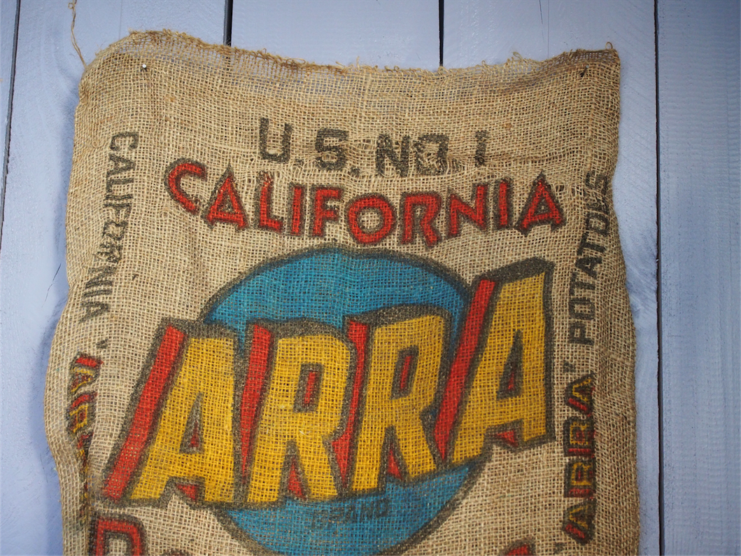 Ancien sac à pomme de terre americain, déco vintage USA – Image 2