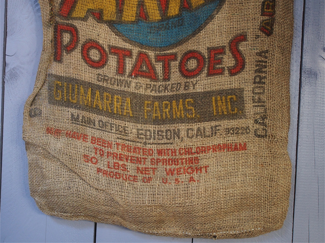 Ancien sac à pomme de terre americain, déco vintage USA – Image 4
