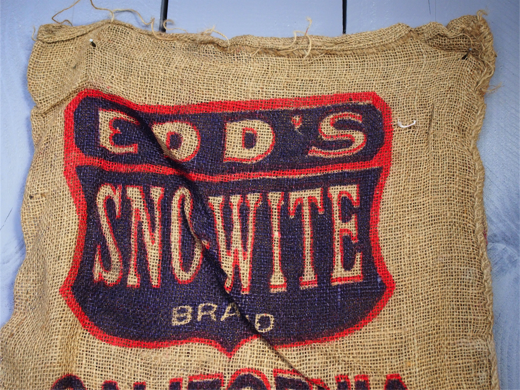 Ancien sac à pomme de terre americain, déco vintage USA – Image 2