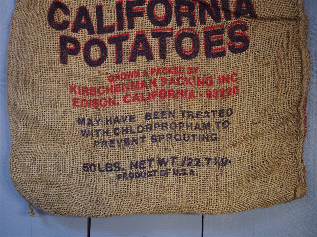 Ancien sac à pomme de terre americain, déco vintage USA – Image 4