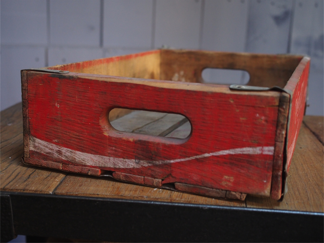 1 caisse bois brasserie café USA Coca Cola rouge – Image 6