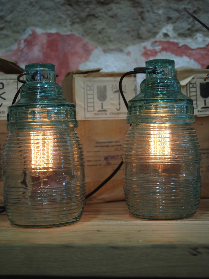 lampe baladeuse industrielle suspension 100% verre – Image 7