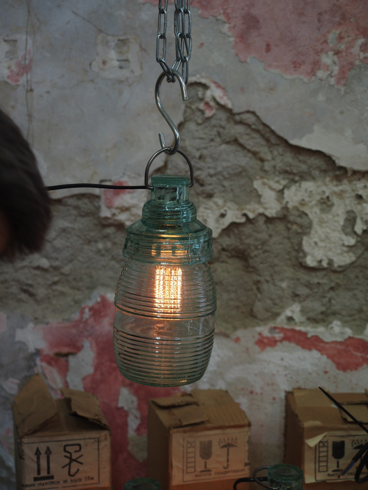 lampe baladeuse industrielle suspension 100% verre – Image 9