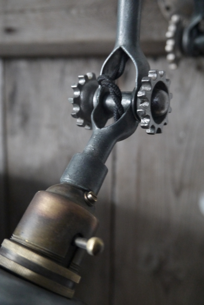 Ancienne lampe applique industrielle DUGDILL – Image 11