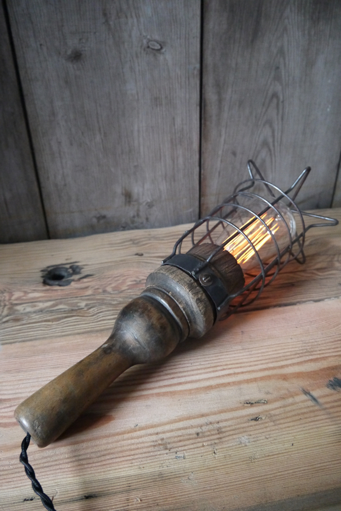 unique baladeuse de garage art populaire bois massif – Image 14