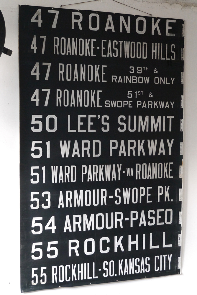 top deco ! tres grand kakemono destination bus USA ligne floride annees 60/70 – Image 2