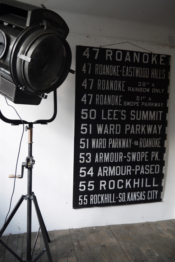 top deco ! tres grand kakemono destination bus USA ligne floride annees 60/70 – Image 3