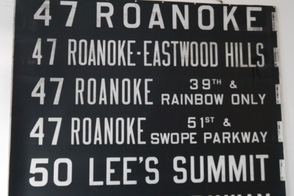 top deco ! tres grand kakemono destination bus USA ligne floride annees 60/70 – Image 6