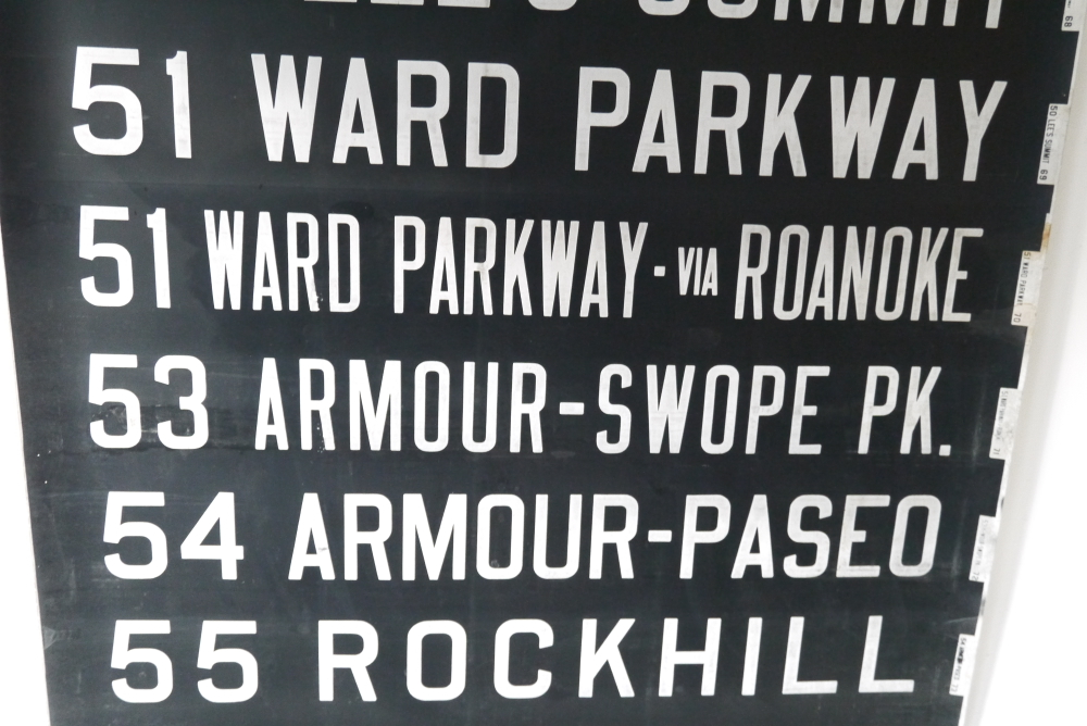 top deco ! tres grand kakemono destination bus USA ligne floride annees 60/70 – Image 7