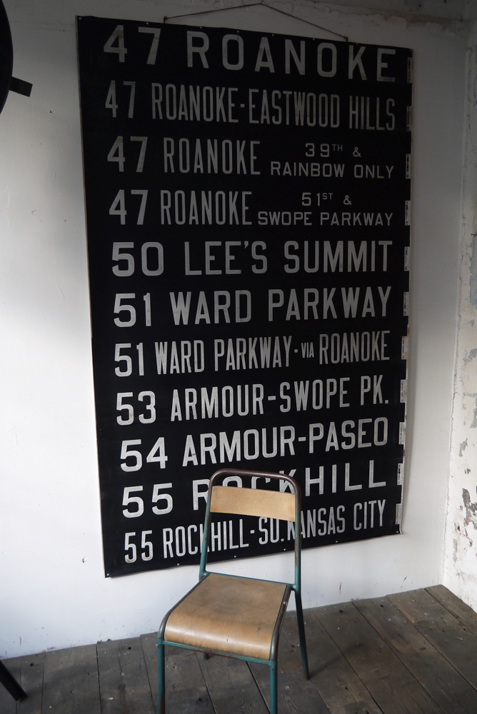 top deco ! tres grand kakemono destination bus USA ligne floride annees 60/70 – Image 9