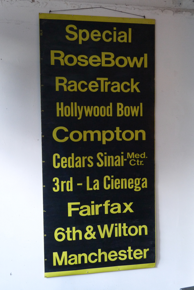 top deco ! tres grand kakemono destination bus USA ligne floride annees 60/70 – Image 2