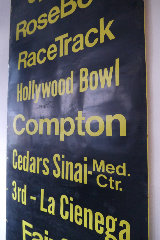 top deco ! tres grand kakemono destination bus USA ligne floride annees 60/70 – Image 7