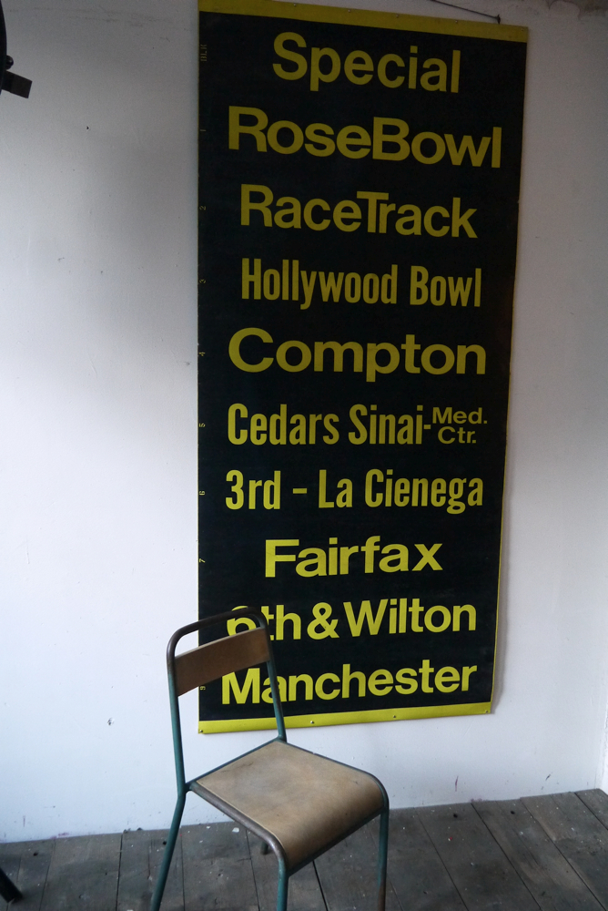 top deco ! tres grand kakemono destination bus USA ligne floride annees 60/70 – Image 9